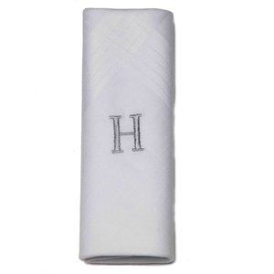 Gascoigne Embroidered Handkerchief H Monogram
